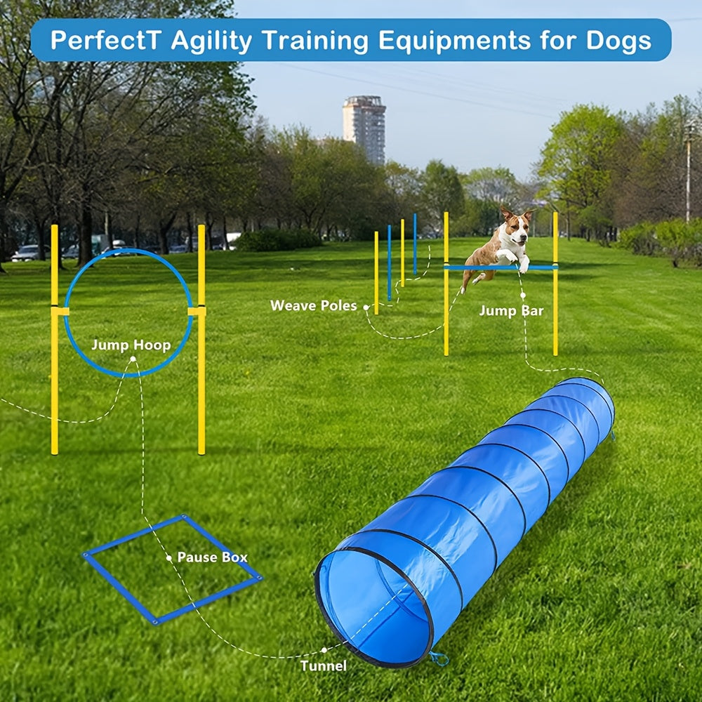 NNETM Foldable Dog Agility Training Tunnel
