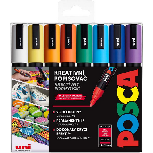 UNI Posca 5M 16 pcs (8594157938238)
