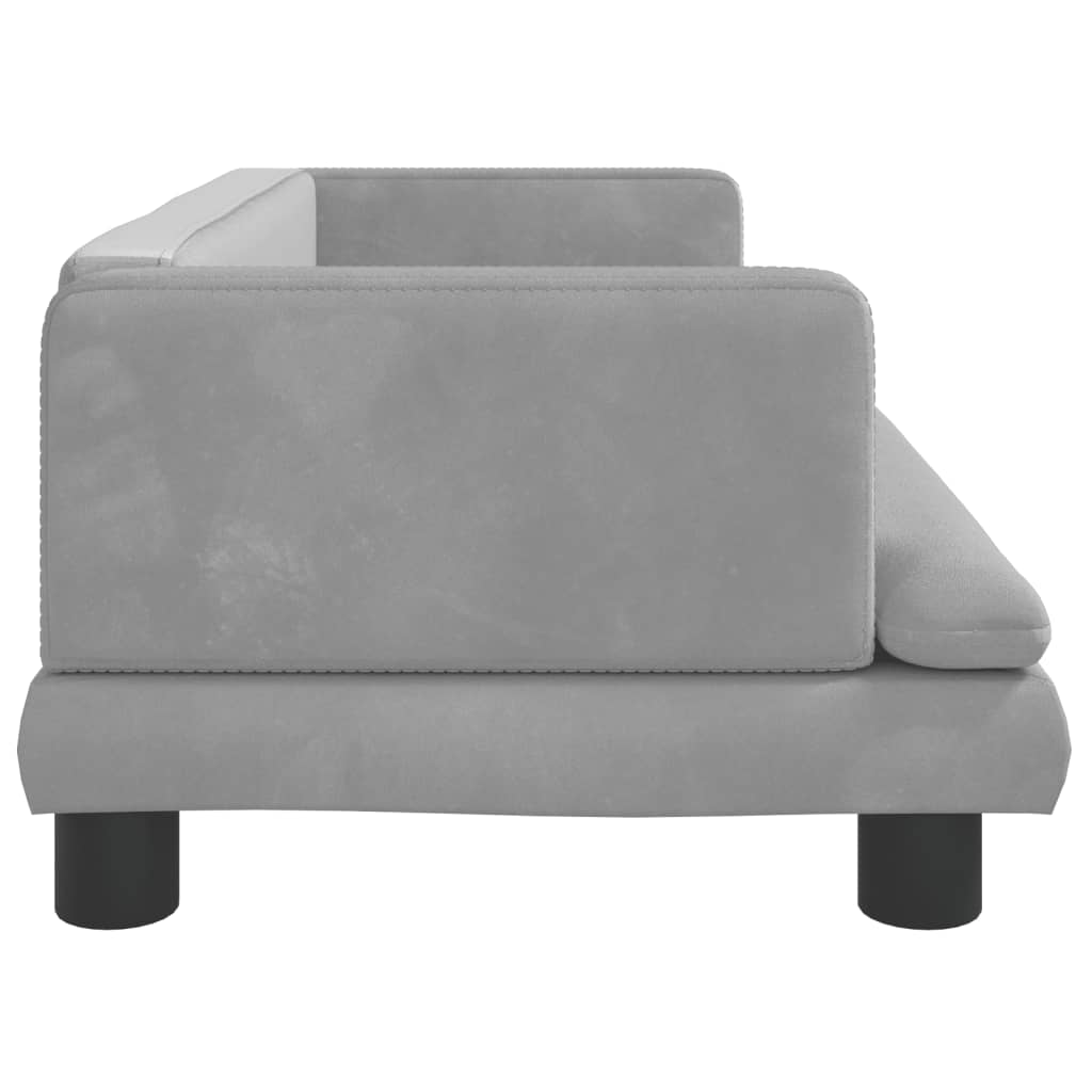NNEVL Dog Bed Light Grey 80x45x30 cm Velvet